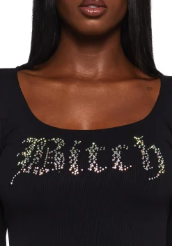 Poster Grl Tops|Plus*Not Nice Long Sleeve Top