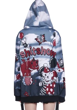 Widow Outerwear|Sweatshirts & Hoodies*Not So Funhouse Oversized Hoodie - Red/Black