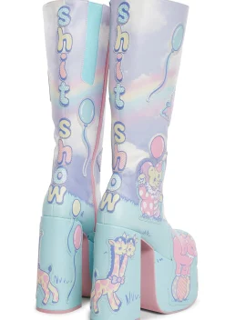 Sugar Thrillz Boots|Platforms*Not So Funhouse Platform Boots