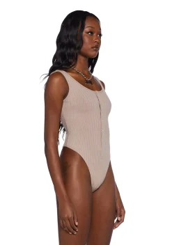 Poster Grl Tops*Nude Werk The Mirror Tank Bodysuit
