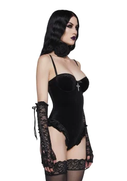 Widow Lingerie*Oblivion’s Kiss Velvet Bodysuit