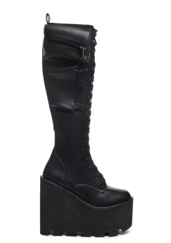 Current Mood Boots|Platforms*Obsidian Pocket Platform Boots