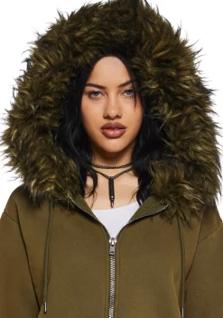Current Mood Outerwear|Sweatshirts & Hoodies*Off The Hook Zip-Up Hoodie - Green