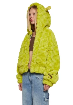 Dolls Kill x Shrek Outerwear|Sweatshirts & Hoodies*Ogre Chic Fuzzy Zip-Up Jacket