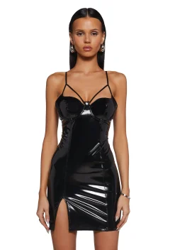 Current Mood Dresses*On Your Radar Vinyl Dress