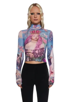 Sugar Thrillz Tops*Once Upon A Dime Mesh Top