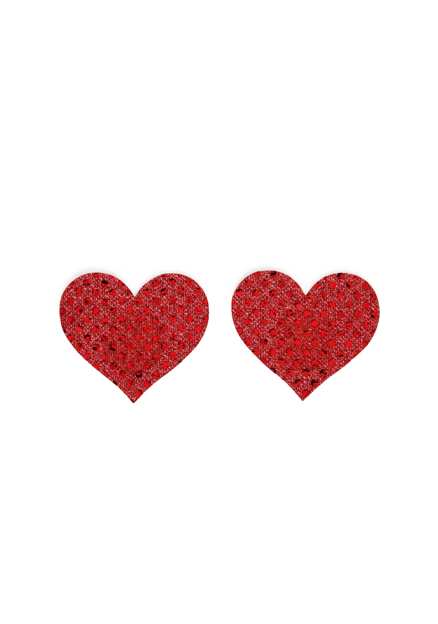 x_Dolls Kill Beauty*Only Love Glitter Heart Pasties - Red