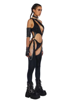 Club Exx Jumpsuits & Rompers*Onyx Prism Moonwalk Cut-Out Catsuit
