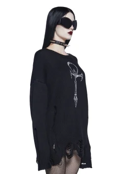 Widow Tops|Plus*Other Side Knit Sweater