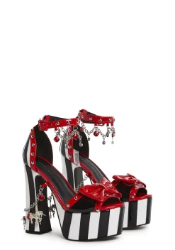 Current Mood Platforms|Heels*Painted Ponies Platform Heels - Black/Red