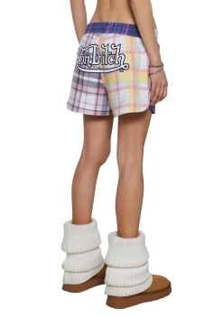 Dolls Kill x Von Dutch Bottoms|Shorts*Patchwork Graphic Lounge Shorts