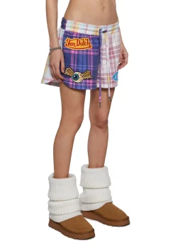 Dolls Kill x Von Dutch Bottoms|Shorts*Patchwork Graphic Lounge Shorts