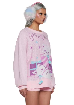 Sugar Thrillz Outerwear|Sweatshirts & Hoodies*Paws And Surprises Intarsia Sweater