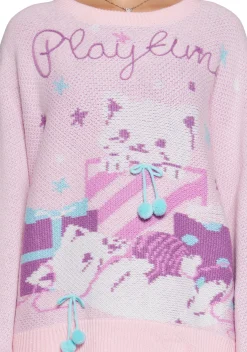 Sugar Thrillz Outerwear|Sweatshirts & Hoodies*Paws And Surprises Intarsia Sweater
