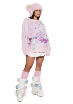 Sugar Thrillz Outerwear|Sweatshirts & Hoodies*Paws And Surprises Intarsia Sweater