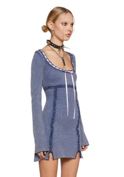 Current Mood Dresses|Mini Dresses*Pen Pals Thermal Mini Dress