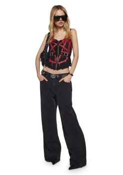 Widow Corsets|Tops*Pierced Heart Corset Top