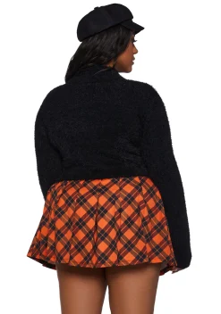 Trickz N' Treatz Tops|Plus*Plus Cut It Out Crop Sweater
