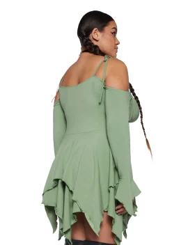 Current Mood Dresses|Plus*Plus F Is For Fairies Handkerchief Dress - Sage