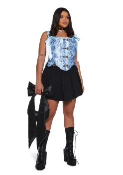 Sugar Thrillz Corsets|Tops*Plus Lavish Duchess Corset Top - Blue