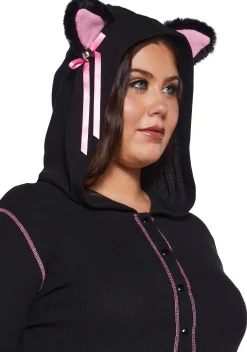 Sugar Thrillz Jumpsuits & Rompers|Plus*Plus Purrfectly Dark Cat Romper