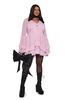 Sugar Thrillz Dresses|Mini Dresses*Plus Real Divinity Mini Dress - Light Pink