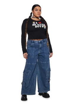 Dolls Kill x SpongeBob Tops|Plus*Plus Rock It Up Long Sleeve Tee