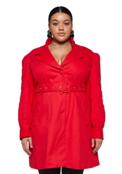 Sugar Thrillz Outerwear|Plus*Plus Starry Delight Twill Coat