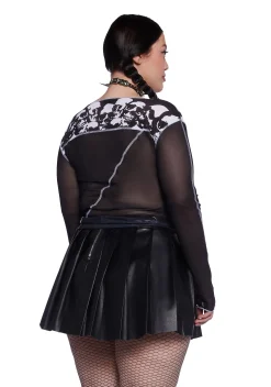 Dolls Kill x Death Note Tops|Plus*Plus Unlikely Twosome Mesh Top