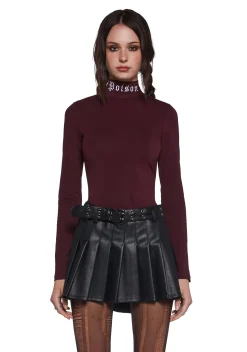Current Mood Tops*Poison Mock Neck Top
