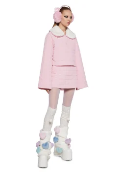 Sugar Thrillz Outerwear|Plus*Polar Express Quilted Jacket - Pink