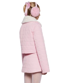 Sugar Thrillz Outerwear|Plus*Polar Express Quilted Jacket - Pink