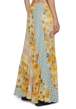 Current Mood Bottoms|Skirts*Pressed Flowers Maxi Skirt