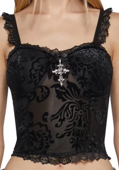 Widow Tops*Pretty Obsessed Velvet Cami