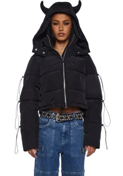 Current Mood Outerwear*Priceless Attitude Puffer Jacket
