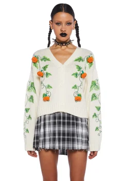 Trickz N' Treatz Outerwear*Pumpkin Spice Life Knit Cardigan