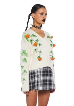 Trickz N' Treatz Outerwear*Pumpkin Spice Life Knit Cardigan