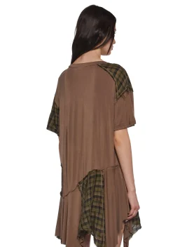 Current Mood Dresses|Plus*Punk Rebel Baby Doll Dress - Brown