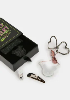 Neon Cowboys Beauty*Purple LED Heart Face Jewelry