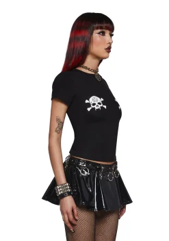 Widow Tops|Plus*Raise The Dead Skull Baby Tee