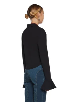 dELiA*s by Dolls Kill Tops|Plus*Rare Moment Collared Top - Black