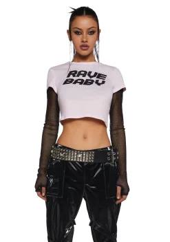 Club Exx Tops*Rave Baby Tee