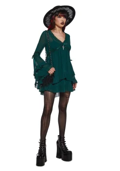 Widow Dresses|Mini Dresses*Real Divinity Mini Dress - Green