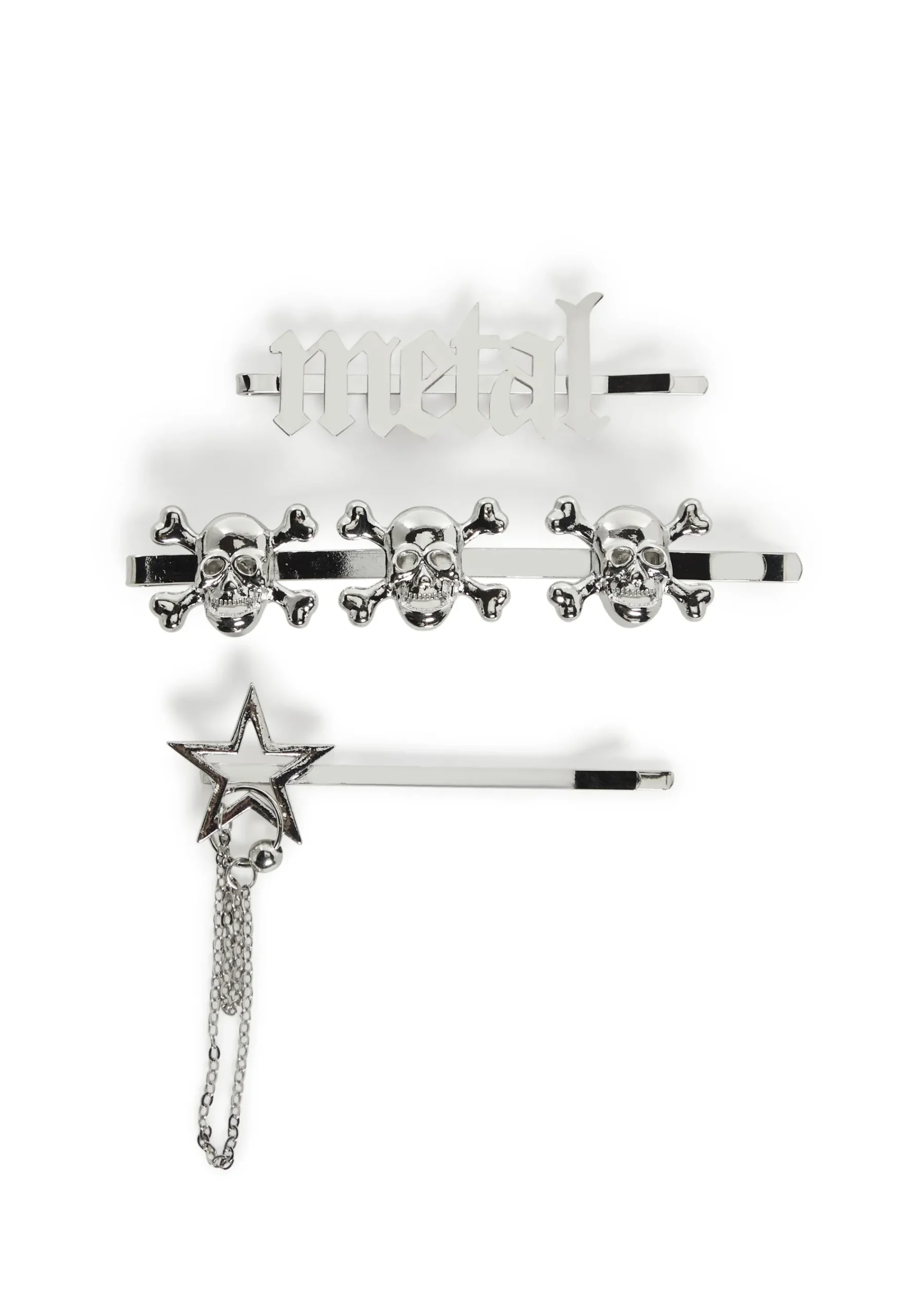 Current Mood Hair Accessories*Rebel Metal Hair Clip Set