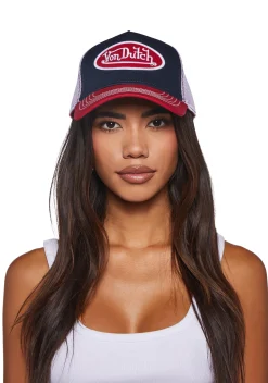 Von Dutch Hats*Red And Black Trucker Hat
