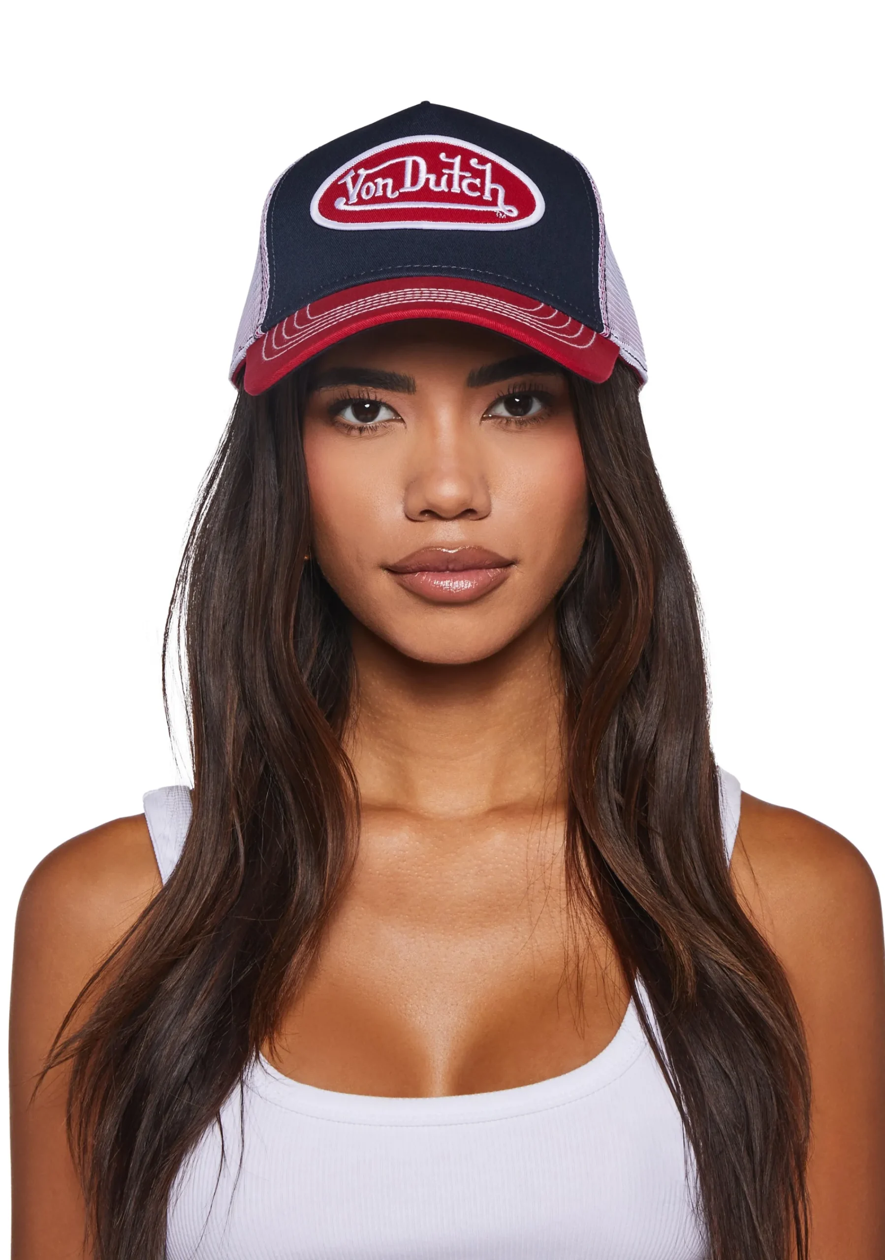 Von Dutch Hats*Red And Black Trucker Hat