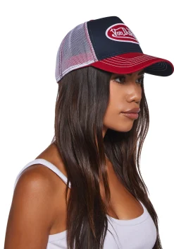 Von Dutch Hats*Red And Black Trucker Hat