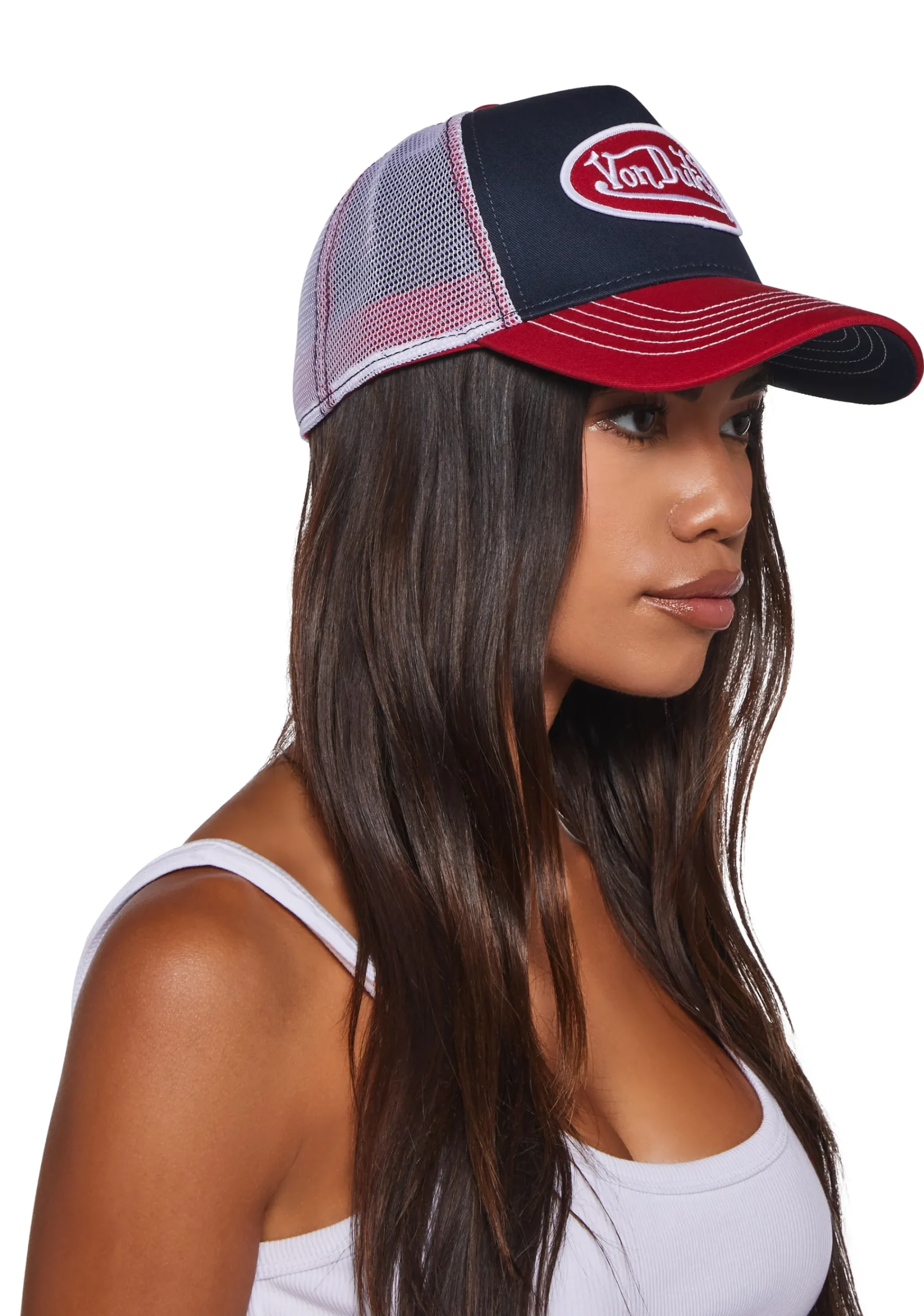 Von Dutch Hats*Red And Black Trucker Hat