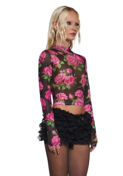Sugar Thrillz Tops|Plus*Regal Rose Long Sleeve Top