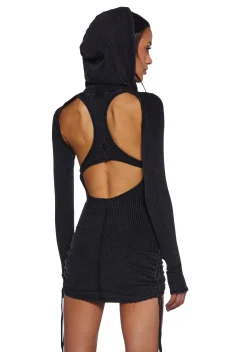 DARKER WAVS Dresses|Mini Dresses*Replay Ruched Mini Dress - Charcoal